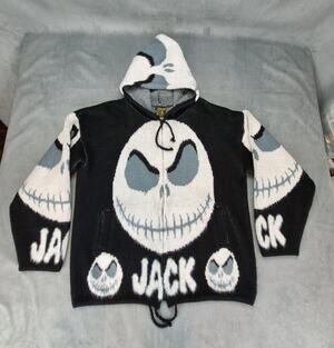 Tejidos Ruminahui Jack Skellington Vintage Y2k Grunge Goth Sweater Hoodie M